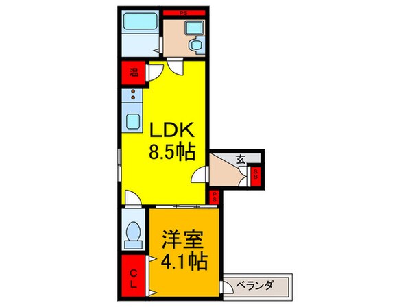 GRANDIR瓢箪山の物件間取画像